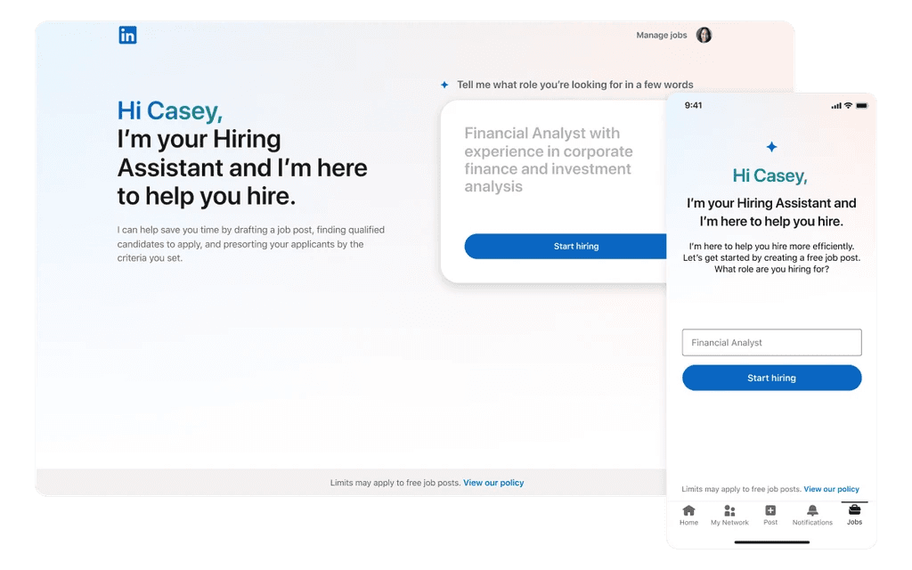 LinkedIn Hiring Assistant vision